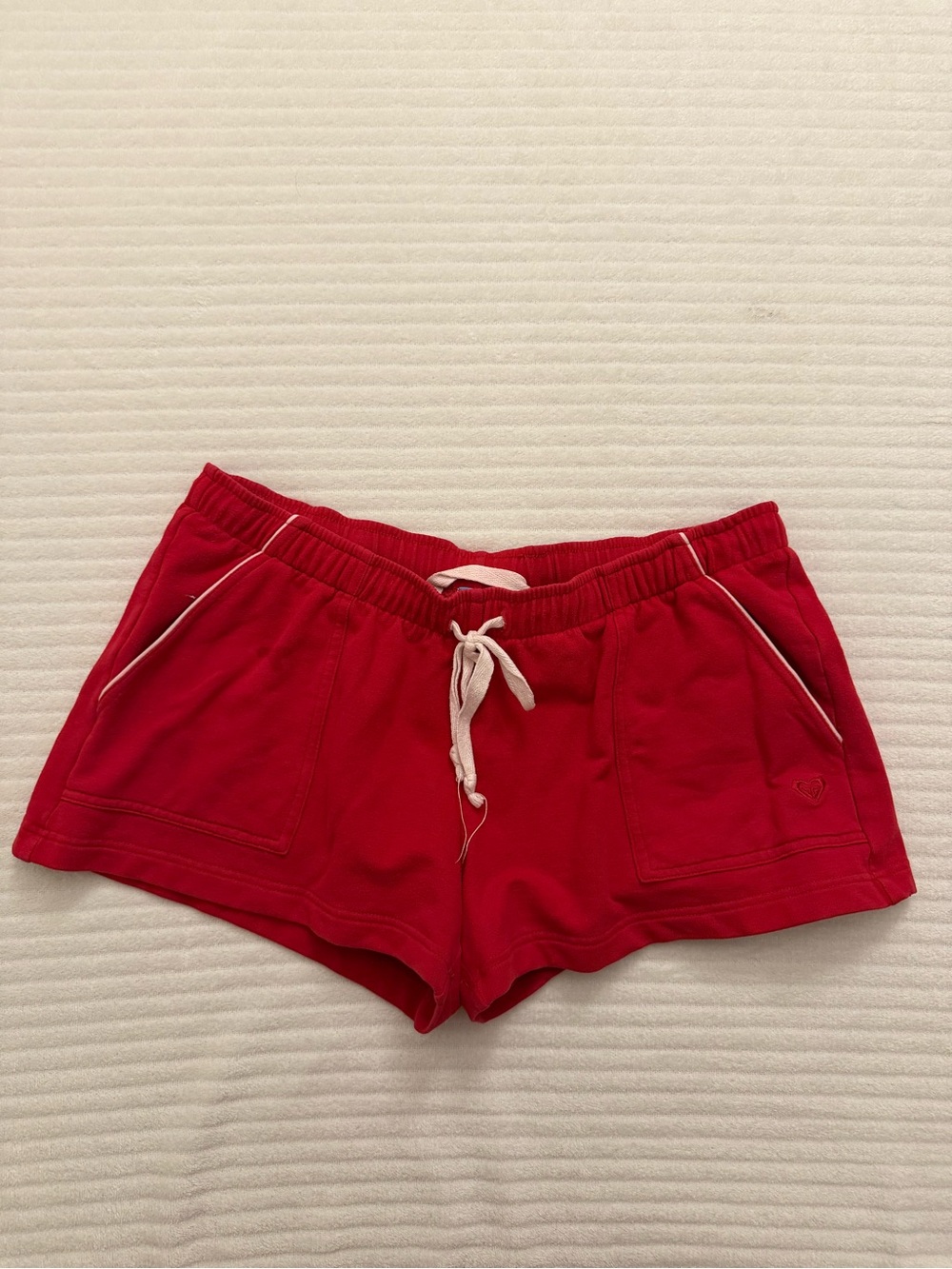 Roxy Red Drawstring Athletic Lounge Shorts
